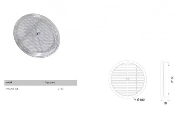 Cam Tipi Yuvarlak Panjur Doğalgaz Menfezi AFS Raksan Dairesel Tasarım Kolay Montaj Pratik AGMair Agm Havalandırma - 4
