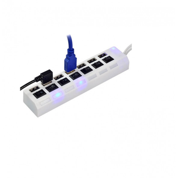 7 Port Usb Hub - On/Off Switch Işıklı - Usb Çoklayıcı - Chipli - 5
