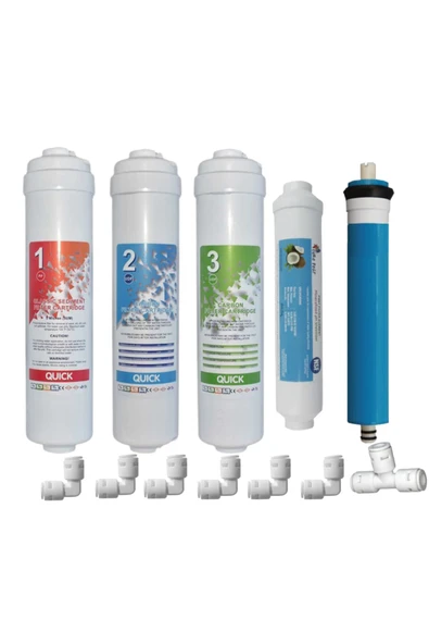 Inline Kapalı Kasa Tüm Su Arıtma Cihazlarına Uyumlu 5'li Filtre Takımı - 4