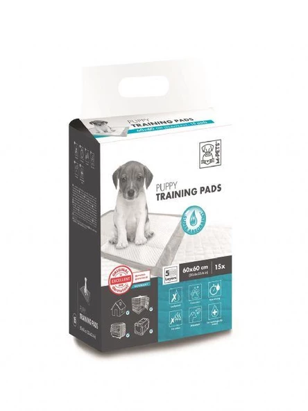 M-PETS YAVRU KÖPEK ÇİŞ EĞİTİM PEDİ 60X60CM 15Lİ