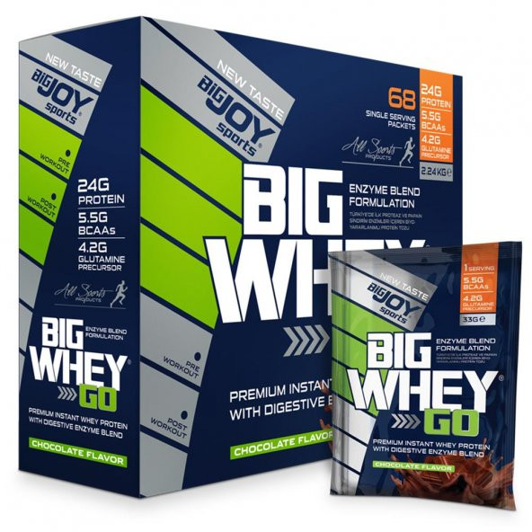 Bigjoy Big Whey Go Protein 2070 gr 68 Saşe Çikolata Aromalı