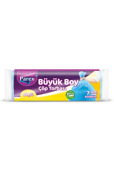 Parex Güçlü Büyük Boy 65x80 cm 7'li Çöp Torbası