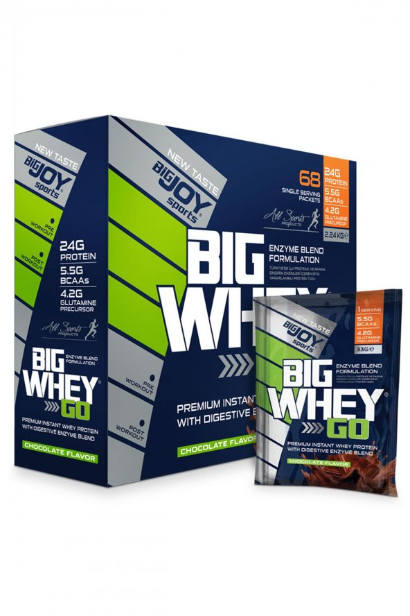 Bigjoy Sports Bigwheygo Whey Protein Tozu Çikolata Aroma 68 Paket