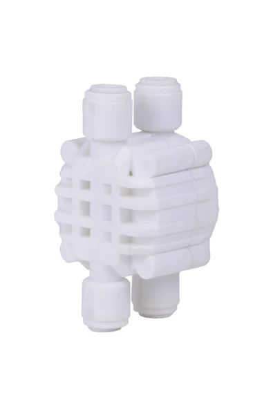 Su Arıtma Shut Off Valf 4 Dört Yollu Şatof Vana Quick 1/4 Inç 3'LÜ - Resim 1