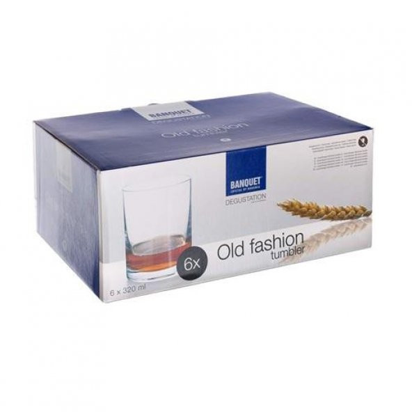 Banquet Crystal by Bohemia 6 Adet Viski Bardağı - 320ml - 3