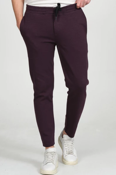 Erkek Relaxed Fit Beli Lastikli Bağcıklı Pamuklu Rahat Spor Jogger Pantolon - 8