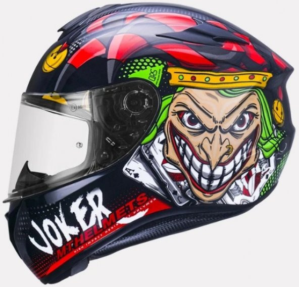 MT TARGO JOKER A1 GLOSS BLACK ŞEFFAF CAMLI MOTOSİKLET KASK