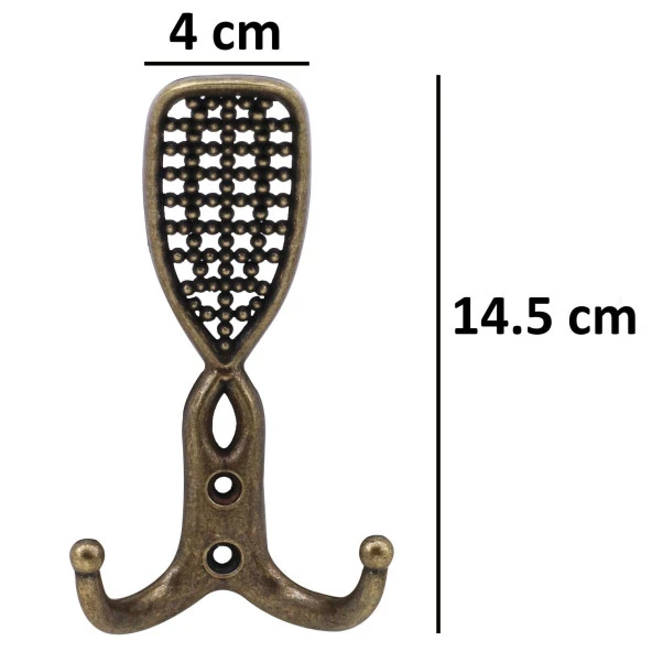 Osmanlı Portmanto Vestiyer Duvar Askısı Dolap Elbise Askılığı Antik Sarı (5 ADET) - 2