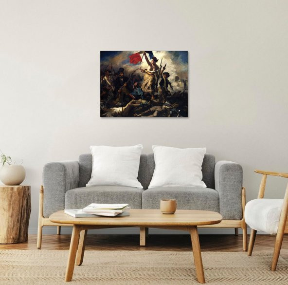 Kitap Şeyleri Eugène Delacroix Halka Yol Gösteren Özgürlük (La Liberté Guidant Le Peuple) Mdf Tablo 30x40