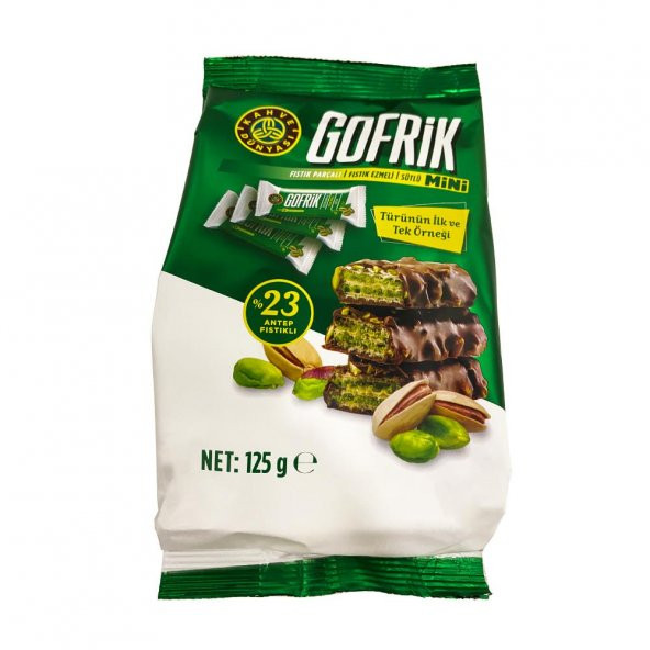 Kahve Dünyası Gofrik Antep Fıstıklı Ezmeli Sütlü Çikolatalı Gofret 125 Gram 10Lu Paket