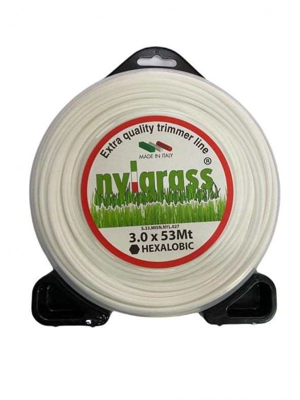 Nylgrass Motorlu Tırpan Misinası 3.0 mm 6 Köşe 53 Mt - 1