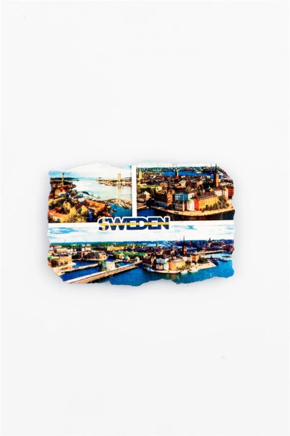İsveç Stockholm Temalı Fresco Magnet - Resim 2