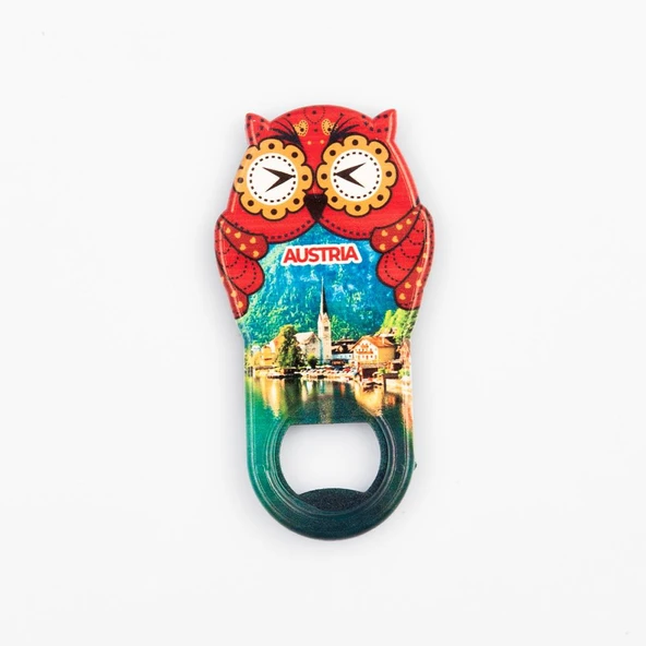 Avusturya Temalı Baykuş Magnet Kapak Açacak ürün görseli