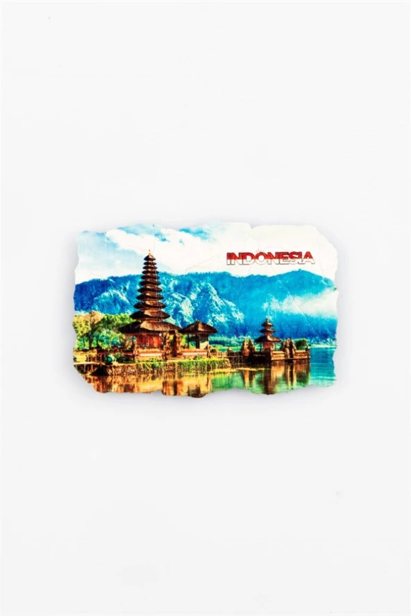 Endonezya Ulun Danu Fresco Magnet - Resim 2