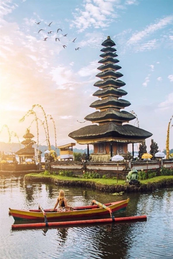 Endonezya Ulun Danu Fresco Magnet - Resim 4