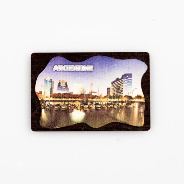 Arjantin Temalı Deri Magnet Ahşap Tabaka ürün görseli