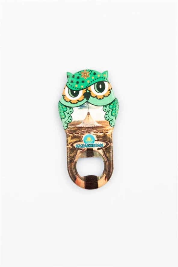 Kazakistan Temalı Baykuş Magnet Kapak Açacak - Resim 3