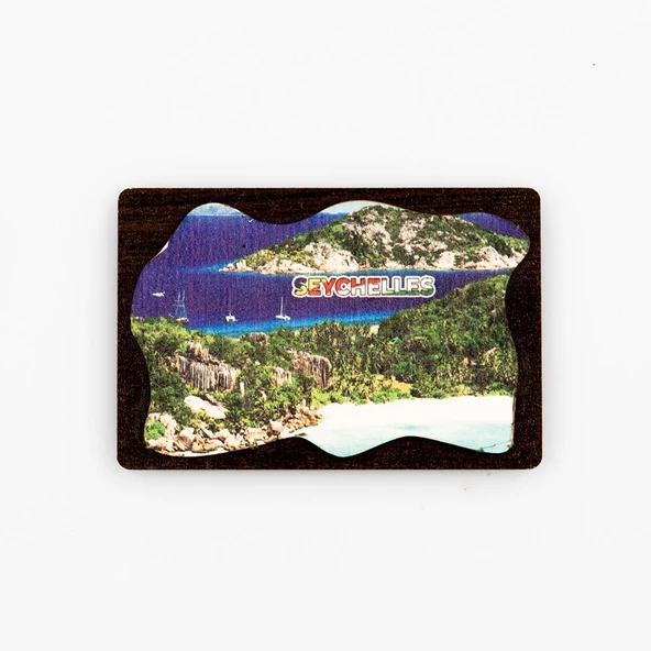 Seyşeller Temalı Deri Magnet Ahşap Tabaka ürün görseli