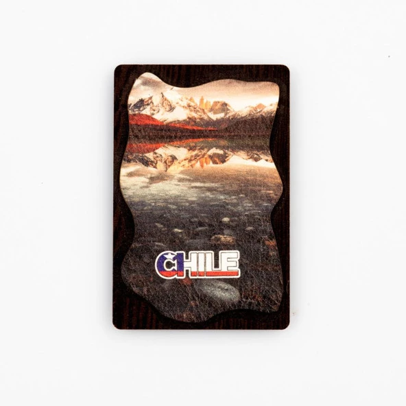 Şili Temalı Deri Magnet Ahşap Tabaka ürün görseli