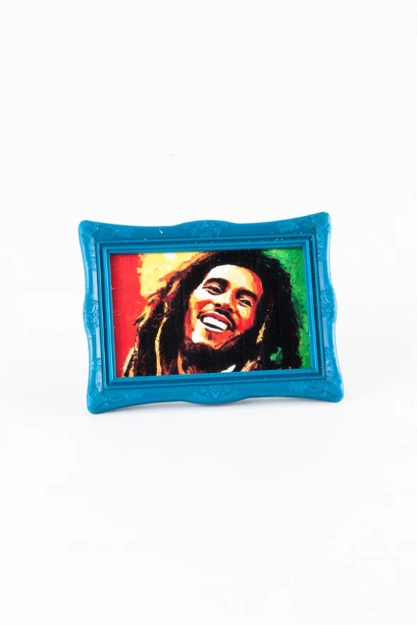 Jamaika Bob Marley Ayaklı Çerçeveli Magnet - Resim 4