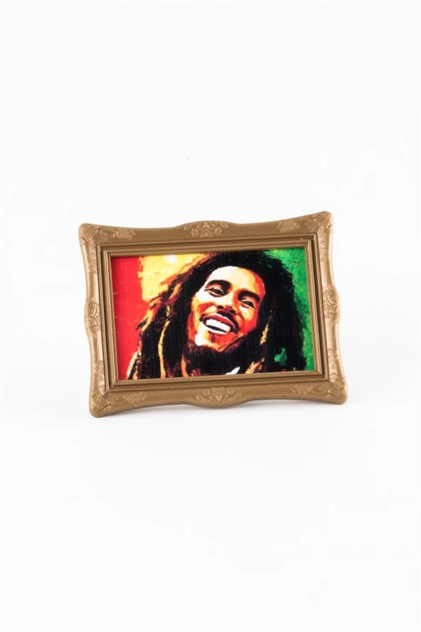 Jamaika Bob Marley Ayaklı Çerçeveli Magnet - Resim 5