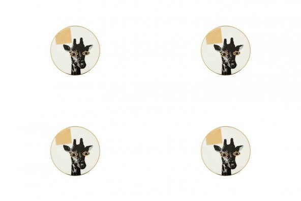 Porland Wild Life Giraffe Bardak Altlığı 10cm 4lü 04ALM006620