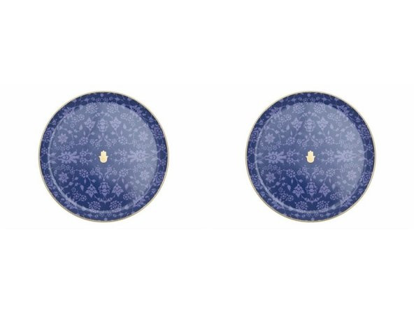 Porland Glamorous Lacivert Düz Tabak 24cm 2li 04AP021552