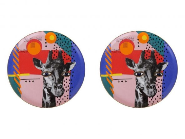 Porland Wild Life Giraffe Düz Tabak 28cm 2li ürün görseli 1