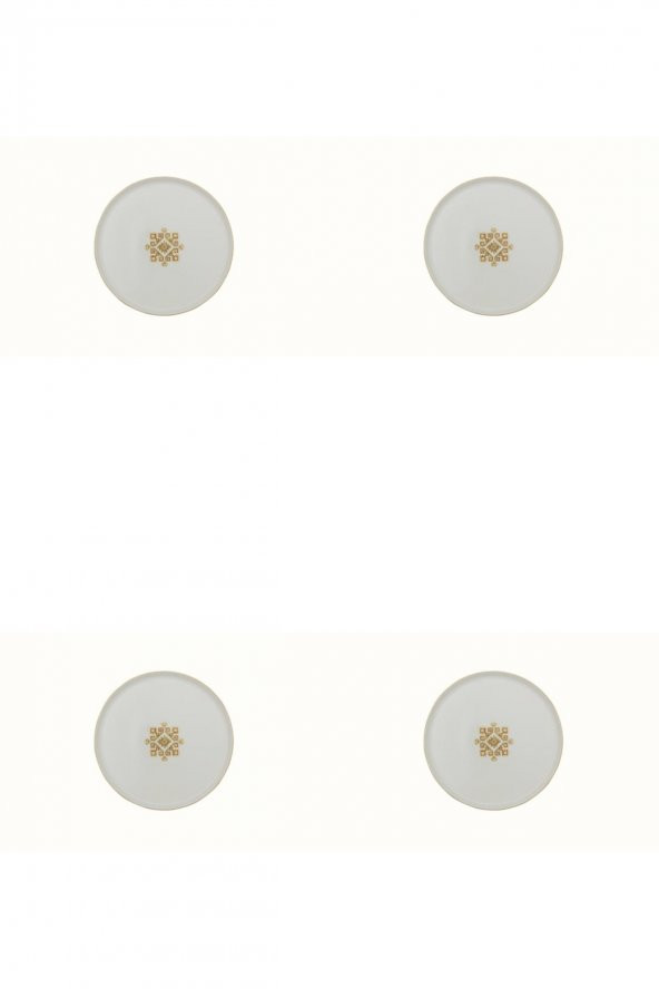 Porland Arabesque Desen Düz Tabak 21cm 4lü