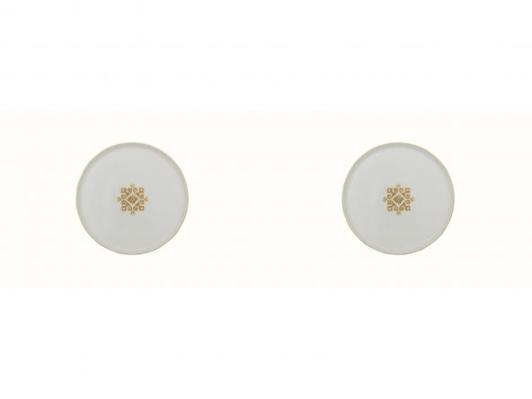 Porland Arabesque Desen Düz Tabak 21cm 2li