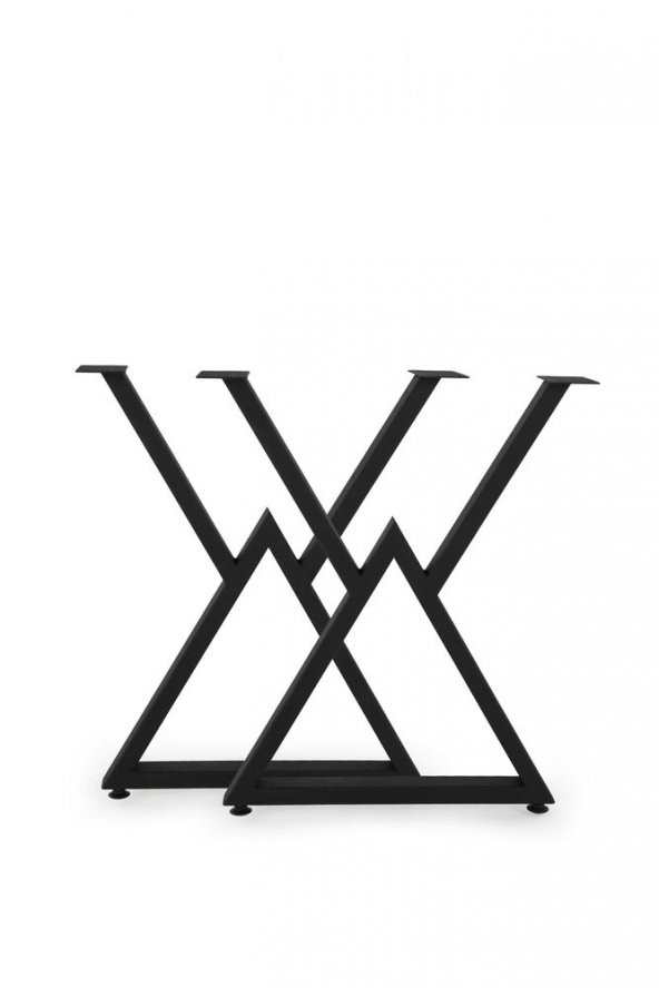 Yemek Çalışma Ofis Ahşap Kütük Masası Ayağı Üçgen Çapraz Ayak