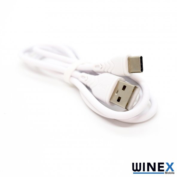 Winex CA60 USBA to Type-C Hızlı Data ve Şarj Kablosu 3A Beyaz