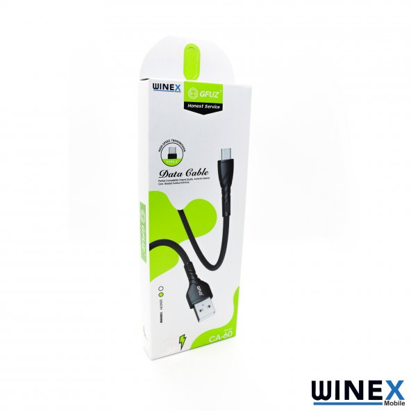Winex CA60 USBA to Type-C Hızlı Data ve Şarj Kablosu 3A Beyaz - 3