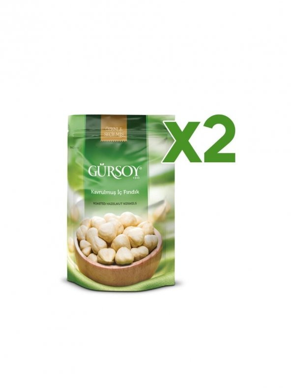 Gürsoy Kavrulmuş İç Fındık Doypack 150 g 2li Paket - Resim 2