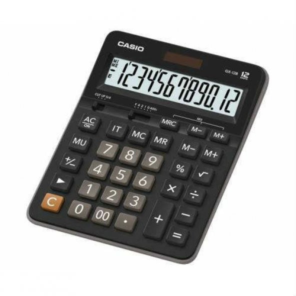 Casio Gx-12B 12 Hane Masaüstü Hesap Makinesi Siyah ÜCRETSİZ KARGO
