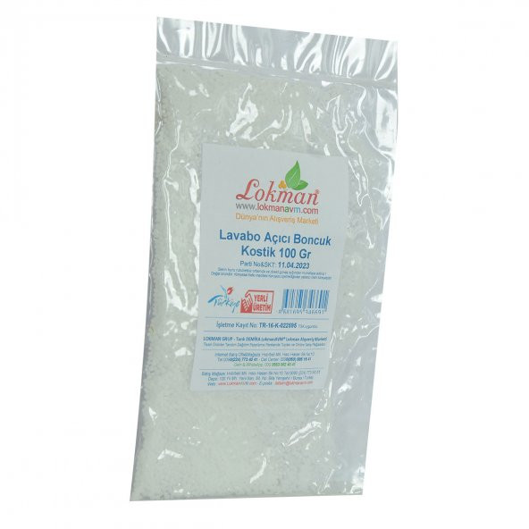 LokmanAVM Lavabo Açıcı Boncuk Kostik 100 Gr Paket - 2