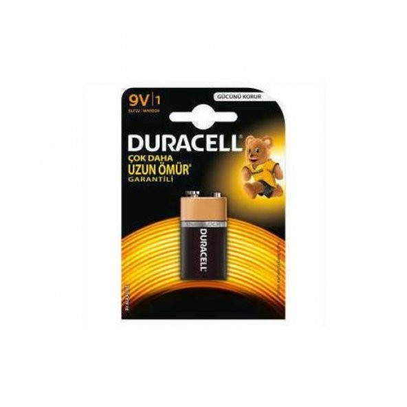 Duracell 9 Volt Alkalin Pil Tekli Paket Ücretsiz Kargo