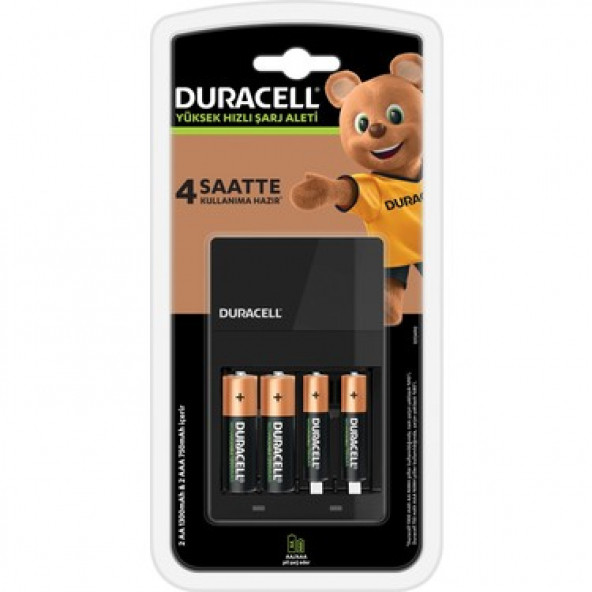 DURACELL CEF 14 PİL ŞARJ CİHAZI + 2 AA , 2 AAA PİL