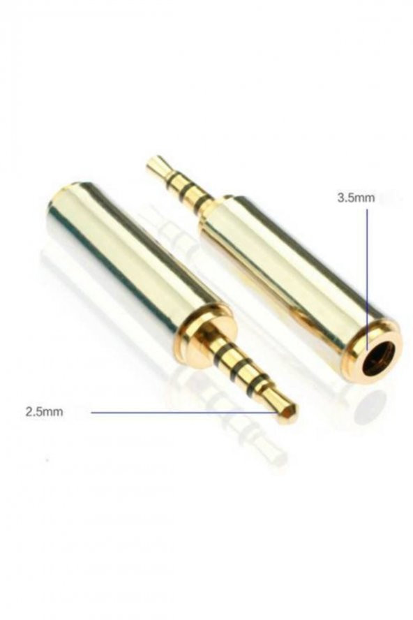 2.5mm Erkek 3.5mm Dişi 4 boğum 3 çizgi kulaklıklı mikrofon çevici - 2