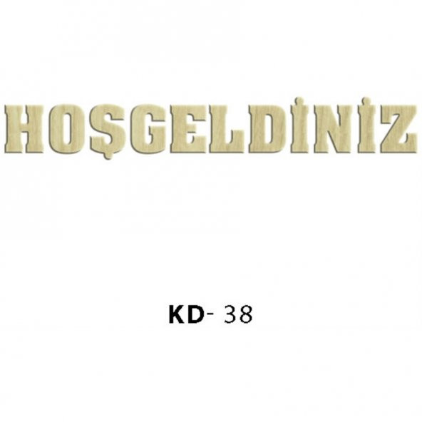 KD38 Hoşgeldiniz Yazısı Ahşap Paket Süsü, Hobi Boyama Süs