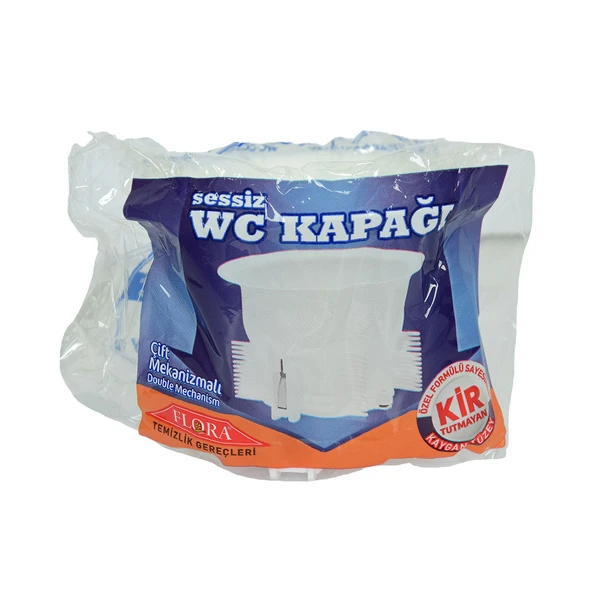 LokmanAVM Silent Wc Cover Double Mechanism Dirt-Repellent Slippery Surface Code White Color - Resim 3