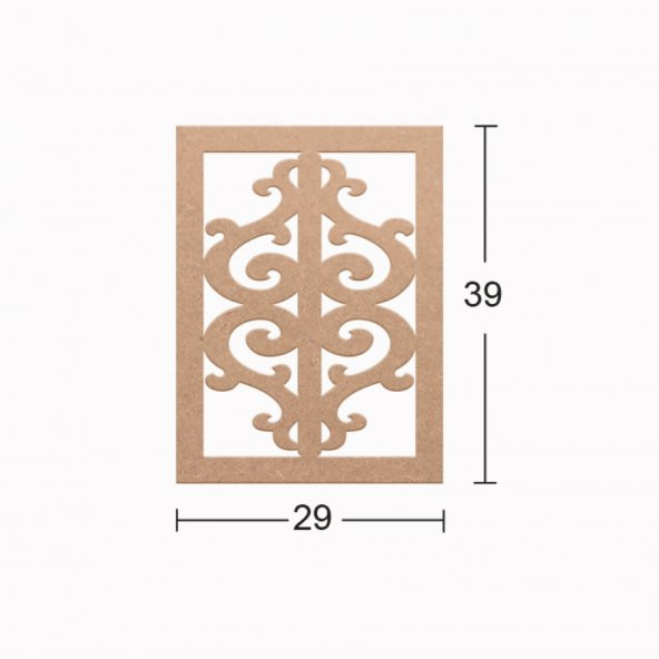 DS34 Dekoratif Duvar Süsü, Ahşap Boyama Mdf Duvar Süsü