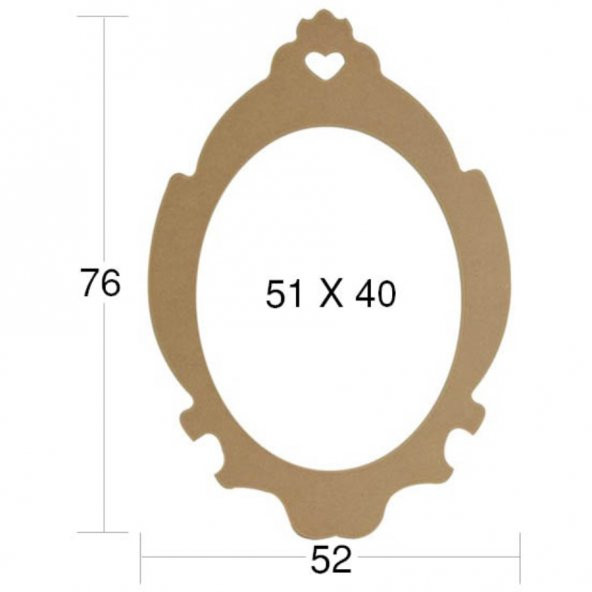 AY160 Ayna Çerçevesi, Boyasız Mdf Çerçeve