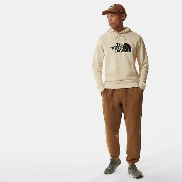 The North Face Light Drew Peak Hoodie Erkek Kapüşonlu Sweatshirt Bej - Resim 2