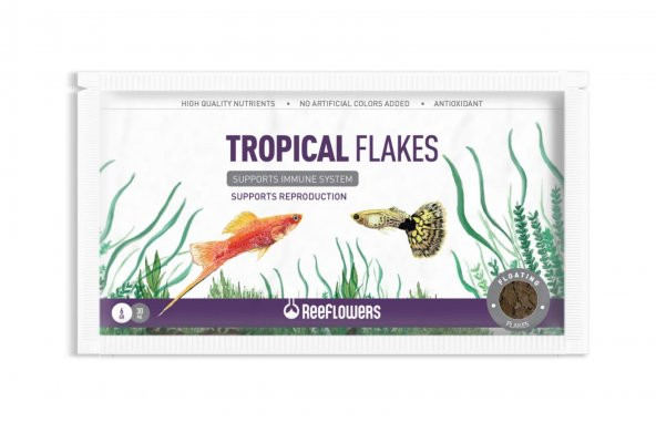 ReeFlowers Tropical Flakes Balık Yemi 6 Gr