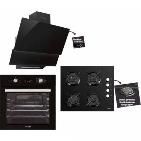 Luxell Opall Dijital Set SİYAH(B66-SGF3+C6-40BF+DA6-835)