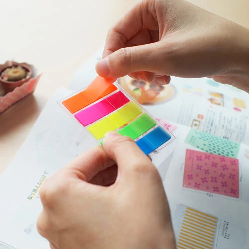 Stickn 5 Renk Film İndex Ayraç Neon Renkler - Resim 2