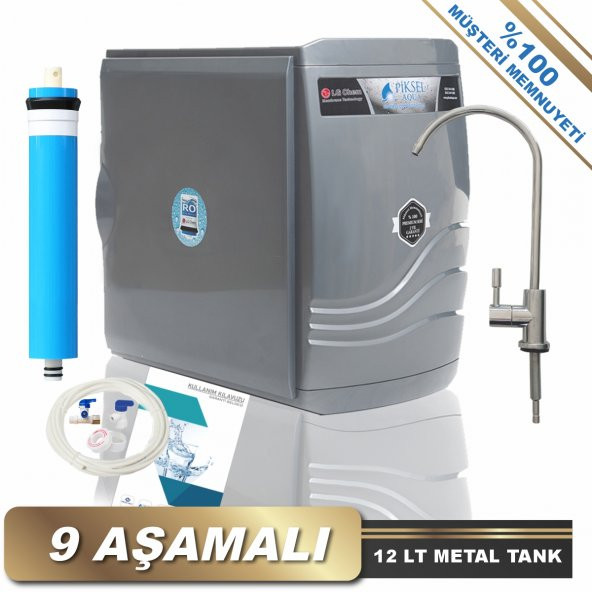 Piksel Aqua 9 Aşamalı Pompalı Vontron Membranlı Kapalı Kasa Su Arıtma Cihazı (PKS-0060)