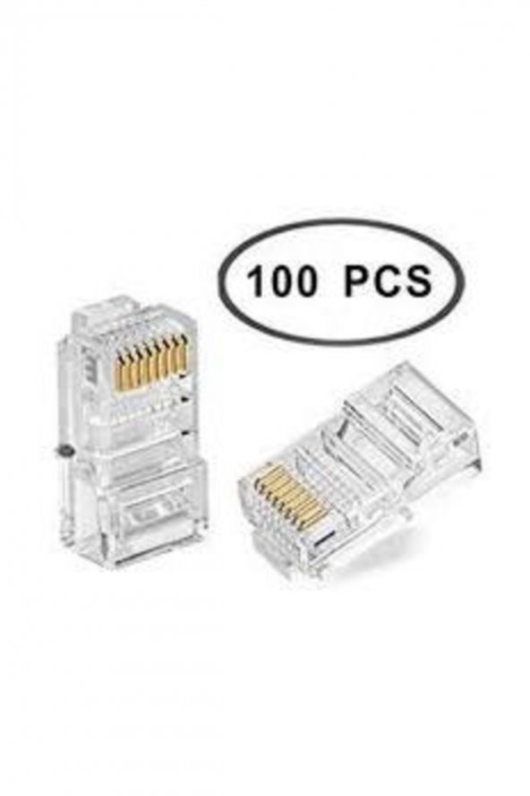 HADRON Rj45 Konnektör Uç 100 Adet - 1 Paket Internet Uç
