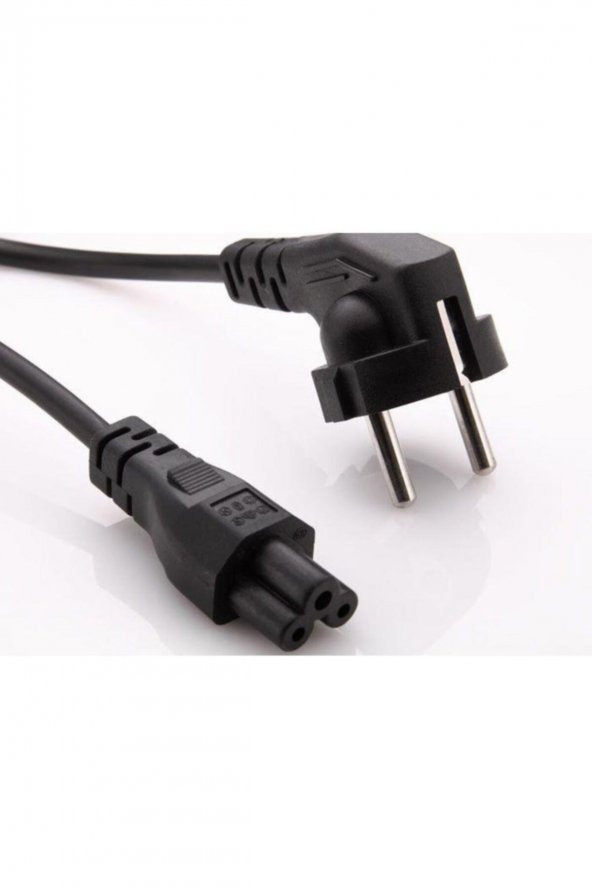 gürcantech Power Kablosu Laptop Pc Bilgisayar Notebook Adaptör Yonca Kablo Güç Kablosu Yonca Şeklinde 1,5 Metre